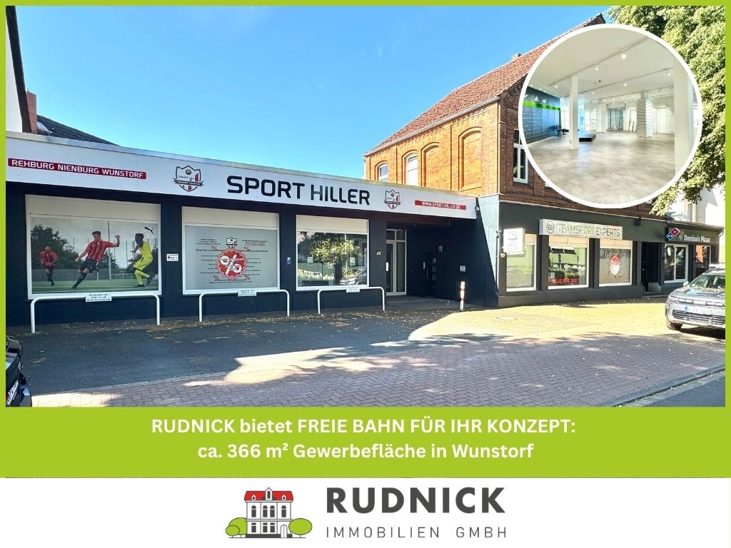 RUDNICK bietet FREIE BAHN FÜR IHR KONZEPT: ca. 366 m² Gewerbefläche