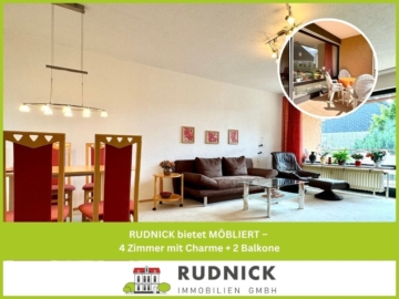 RUDNICK bietet MÖBLIERT – 4 Zimmer mit Charme + 2 Balkone, 31515 Wunstorf, Etagenwohnung