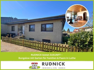 RUDNICK bietet ZUKUNFT – Bungalow mit Garten für Familien & Paare in Luthe, 31515 Wunstorf / Luthe, Reihenendhaus