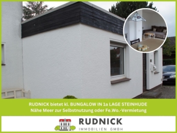 RUDNICK bietet kl. BUNGALOW IN 1a LAGE STEINHUDE Nähe Meer zur Selbstnutzung oder Fe.Wo.-Vermietung, 31515 Wunstorf, Reihenhaus