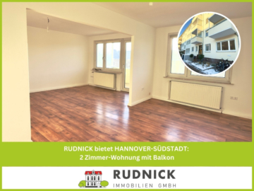 RUDNICK bietet HANNOVER-SÜDSTADT: 2 Zimmer-Wohnung mit Balkon, 30171 Hannover, Etagenwohnung
