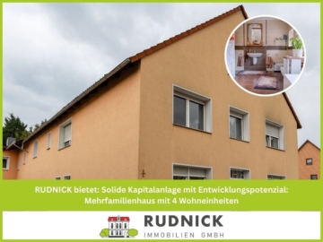 RUDNICK bietet: Solide Kapitalanlage mit Entwicklungspotenzial: Mehrfamilienhaus mit 4 Wohneinheiten, 31553 Sachsenhagen, Mehrfamilienhaus