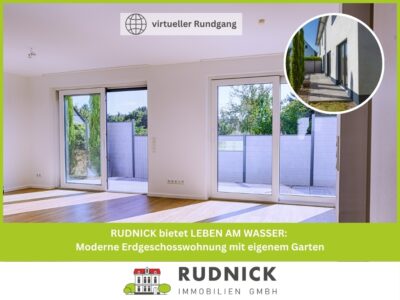 RUDNICK bietet LEBEN AM WASSER: Moderne Erdgeschosswohnung mit eigenem Garten, 31515 Wunstorf, Erdgeschosswohnung