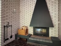Kamin im Wohnzimmer