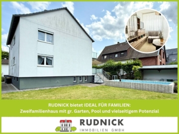 RUDNICK bietet IDEAL FÜR FAMILIEN: Zweifamilienhaus mit gr. Garten, Pool und vielseitigem Potenzial, 30926 Seelze, Zweifamilienhaus
