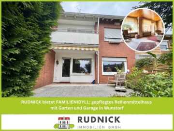 RUDNICK bietet FAMILIENIDYLL: gepflegtes Reihenmittelhaus mit Garten und Garage in Wunstorf, 31515 Wunstorf, Reihenhaus