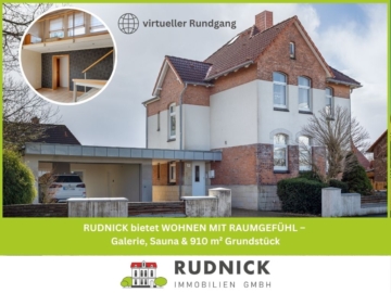 RUDNICK bietet WOHNEN MIT RAUMGEFÜHL – Galerie, Sauna & 910 m² Grundstück, 31515 Wunstorf, Einfamilienhaus